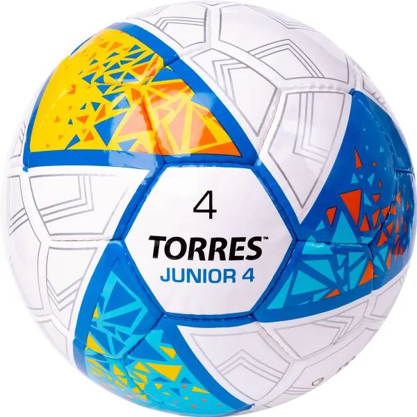 Мяч футб. TORRES Junior-4, F323804, р.4,глянц.ПУ, 4 сл, 32п, руч.сш, бел-жел-гол за 2&nbsp;070.60 ₽ в Новороссийске