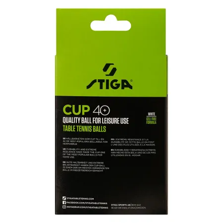 Мяч для наст. тенниса Stiga Cup ABS, 1110-2510-12, диам.40+мм, пластик, упак. 12 шт, белый за 1&nbsp;774.80 ₽ купить в Новороссийске
