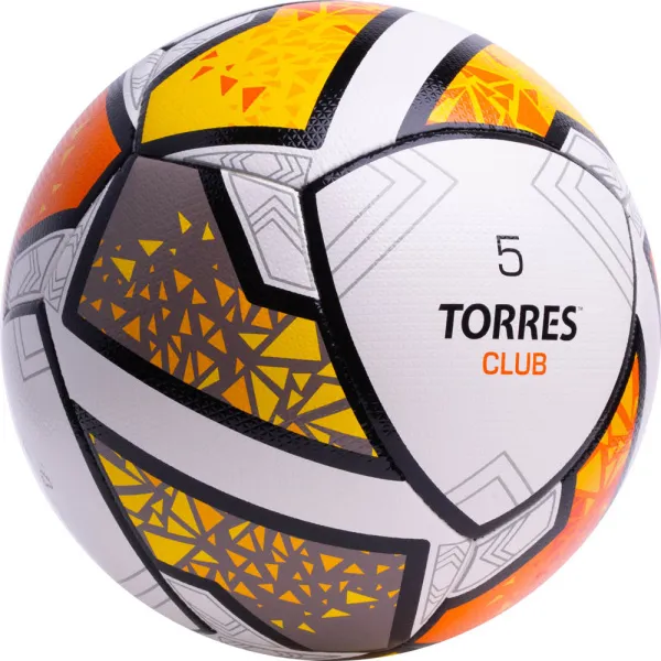 Мяч футб. TORRES Club, F323965, р.5, 10 пан., ПУ, гибрид. сшив, бел-оранж-желт за 2&nbsp;225.30 ₽ в Новороссийске
