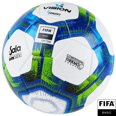 Мяч футзал. VISION Target, FS324094, FIFA Basic, р.4, 32 п. PU, 3 подкл.сл, термосшивка, бело-синий за 3&nbsp;519 ₽ купить в Новороссийске