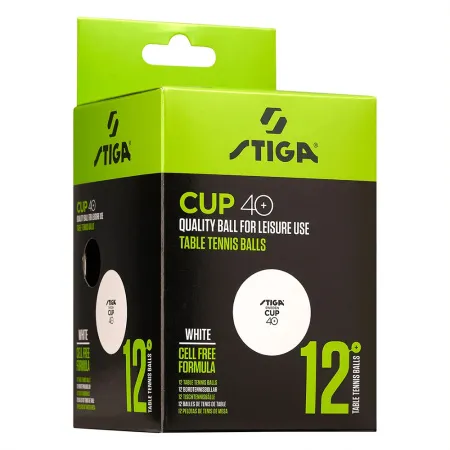 Мяч для наст. тенниса Stiga Cup ABS, 1110-2510-12, диам.40+мм, пластик, упак. 12 шт, белый за 1&nbsp;774.80 ₽ купить в Новороссийске