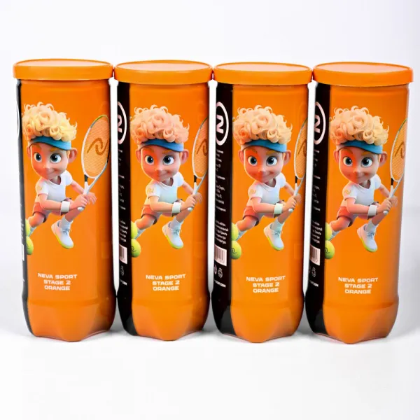 Мяч теннисный детский NS Orange, 5021005, уп.3 шт, резина, шерть, нейлон, желто-оранжевый за 613.70 ₽ в Новороссийске