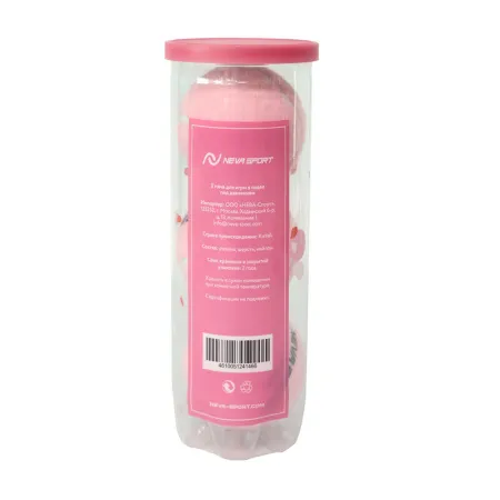 Мяч для падела NS Sakura, UAA2, уп.3 шт, сукно, нат.резина, розовый за 824.50 ₽ купить в Новороссийске