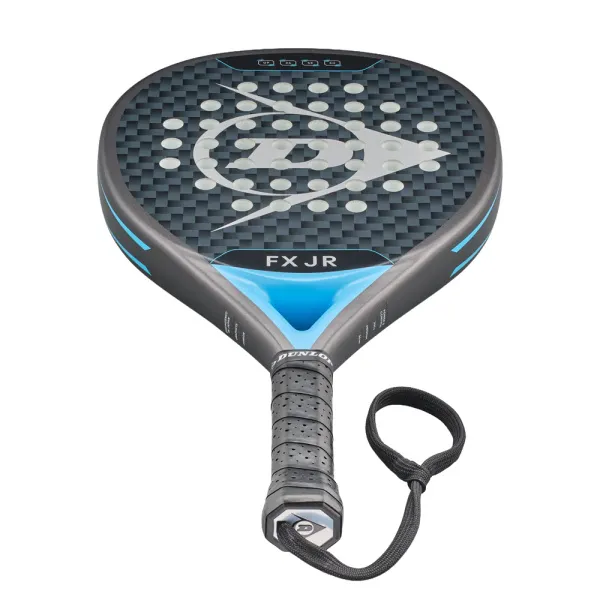 Ракетка для падела Dunlop FX Jr, 10370738, для юниоров, гибрид, графит, черно-голубой за 11&nbsp;019.40 ₽ в Новороссийске