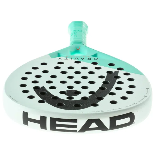 Ракетка для падела HEAD Gravity Motion, 224014, для продвинутых игроков, карбон, бело-бирюзовый за 23&nbsp;604.50 ₽ в Новороссийске