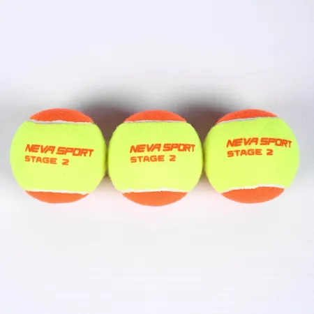 Мяч теннисный детский NS Orange, 5021005, уп.3 шт, резина, шерть, нейлон, желто-оранжевый за 613.70 ₽ купить в Новороссийске