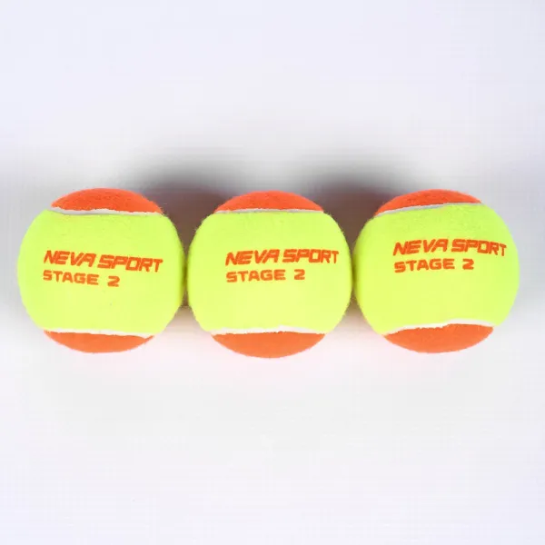 Мяч теннисный детский NS Orange, 5021005, уп.3 шт, резина, шерть, нейлон, желто-оранжевый за 613.70 ₽ в Новороссийске